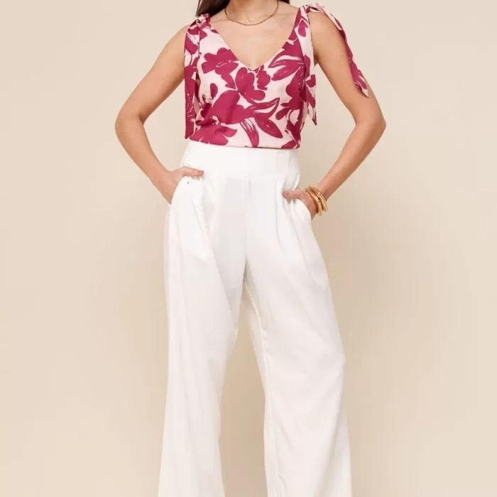 Blusa Floral Vermelha