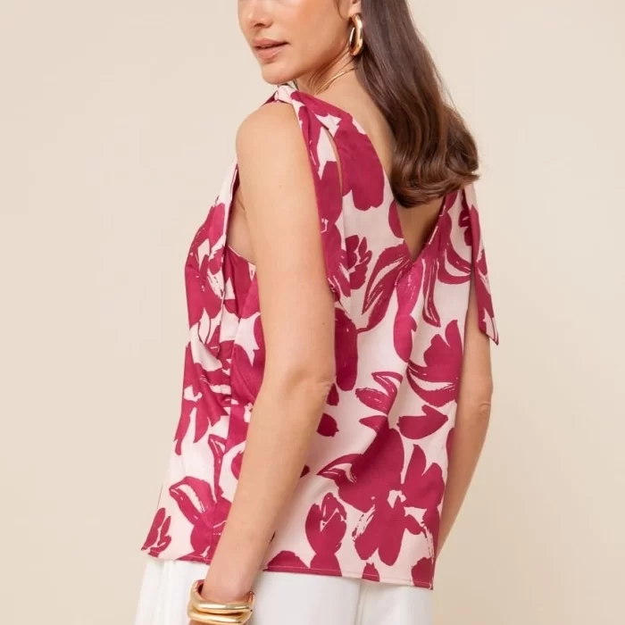 Blusa Floral Vermelha