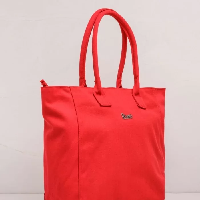 Bolsa de Lona com Mini Carteira - Vermelha