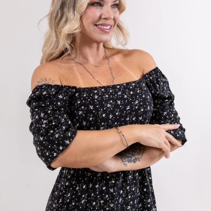 Vestido Viscose Floral